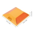 thumbnail image 2 of Clispeed 10Pcs Yellow Reflective Road Markers Plastic Sidewalk Safety Lane Reflectors, 2 of 7