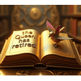 thumbnail image 4 of Book Themed Glittery Banner with Bird Element, the Queen has retired Message, Backdrop Decorations for Retirement Parties Book Lovers Events Literary Gatherings and Photo Props, 4 of 8