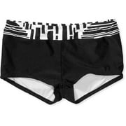 Women's Plus-Size Contrast Boy-Short Bikini Bottom