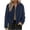 Blue, variant on Coorders Women's Faux Suede Cropped Jacket, Casual Lightweight Bottom Down Coats ,Women's Plus Coffee,Size L