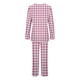 thumbnail image 5 of Puntoco Traje De Manga Larga + Pantalones Con Cuello En V Estampado Informal A La Moda Para Mujer Rosa Xxl, 5 of 6