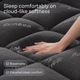 thumbnail image 2 of Niagara Sleep Solution Ultra Soft Twin Size Mattress Topper - Rayon Derived from Bamboo Pillow Top Mattress Pad for Back Pain Relief - Naturally Cooling for Hot Sleepers, Dark Gray, 2 of 7