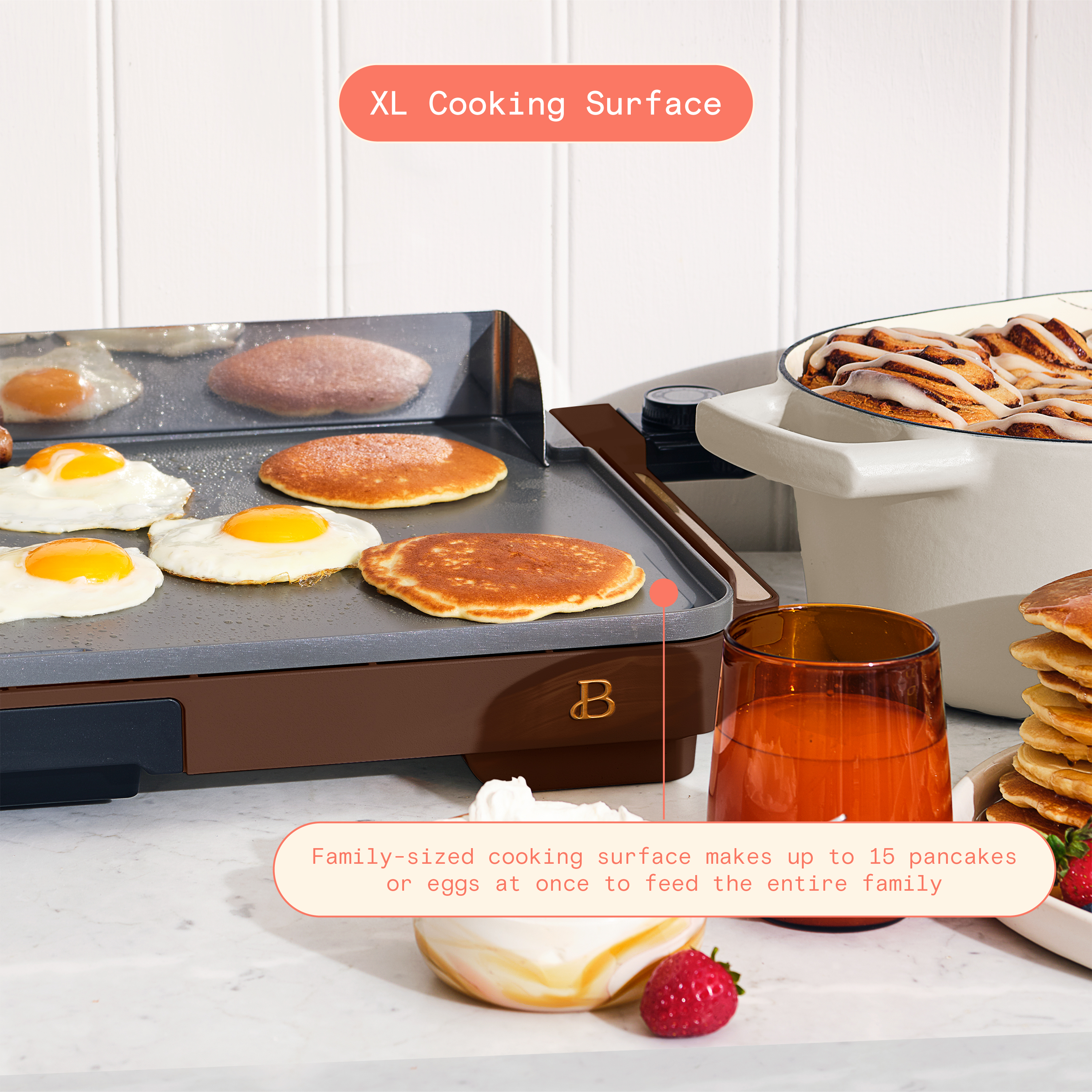 Beautiful XL Electric Griddle 12 x 22 Inches, Chocolate photo 4