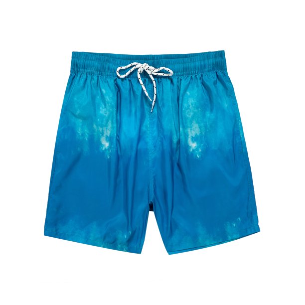 Lumento Men Workout Active Wear Gradient Color Swim Trunks Beach Board