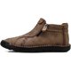 thumbnail image 2 of Xishao Mocasines Casuales de Piel para Hombre,Hechos a Mano,para Conducir y Caminar Caqui 27.5 cm Caqui 27.5 cm Xishao ropa, 2 of 2