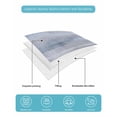 thumbnail image 5 of Quilts Queen Size Bedding Set, Blue Brown Ombre Lightweight Quilted Comforter, Vintage Shabby Blue Abstract Art Soft Reversible Bedspread Coverlet with Pillow Covers for All Season, 90" x 96", 5 of 7