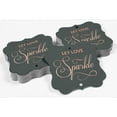 thumbnail image 4 of Inkdotpot Let Love Sparkle Wedding Bottle Tag Real Rose Gold Foil Favor Bracket Shape Hang Tags Pack Of 50, 4 of 6