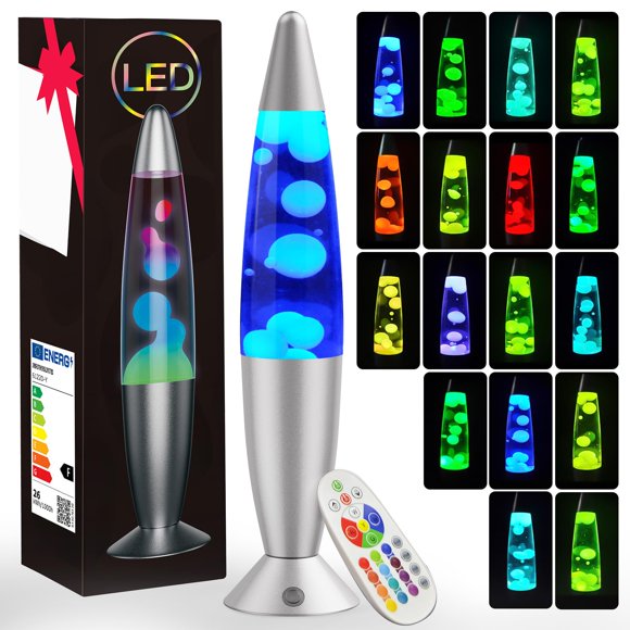 Lámpara LED Liquid Motion de 13,5 pulgadas de AONESY con mando a distancia de 17 colores