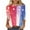 Red, variant on Pxxlle Plus Size 4th of July Shirts for Women Casual Red Blue and White Graphic Tops Trendy Independence Day Print Loose Tshirt Loose Fitted 3/4 Sleeve Patriotic Festival T Shirts L