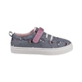thumbnail image 2 of Nanette Lepore Girl Hook and Loop Unicorn Low Top Canvas Sneakers, Denim Pink, Size: 9, 2 of 5