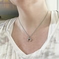 thumbnail image 2 of Stainless Steel Inverted Crescent Moon Charm Necklace - 18 Inch Chain, 2 of 7