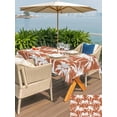 thumbnail image 5 of Outdoor Tablecloth with Umbrella Hole for Patio/Picnic/Party/Camping, Orange Palm Tree Summer Waterproof Table Cloth Rectangle Table Cover Washable, Beach Tropical Botanical Coastal (52"x 70"), 5 of 9