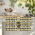 thumbnail image 4 of Yellow Lemons Kitchen Towels Set of 4, Summer Botanical Black White Checkered Absorbent Dish Towels for Kitchen, Microfiber Hand Towel, Quick Drying Tea Towel for Cleaning Decorative Dishcloths, 4 of 7