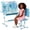 Blue #3, variant on Floseru Height Adjustable Kids Desk and Chair Set, Kids Functional Desk and Chair Set, Children Desk, Study Table for Boys Girls School Study Table for Writing Reading