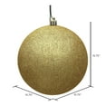 thumbnail image 2 of Vickerman 15.75" Gold Glitter Ball Ornament, 2 of 2
