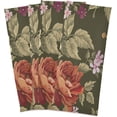 thumbnail image 6 of Retro Floral Kitchen Dish Towels Set of 1, Red Flowers Washable Tea Towels Dishcloths Lint-Free 18x28 Inch Fast Drying for Kitchen Restaurant Bar Clean, 6 of 7