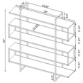 thumbnail image 7 of Elmer 63-inch 5-shelf Bookshelf Clear and Chrome, 7 of 7