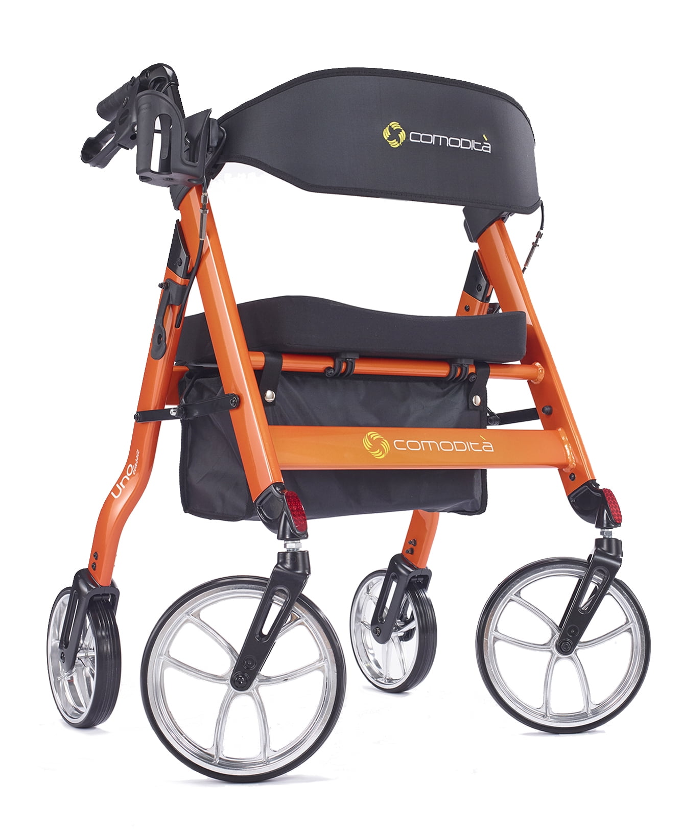 Comodita Uno Heavy Duty Aluminum Rollator Walker with Orthopedic 16 Comodita Uno Heavy Duty Aluminum Rollator Walker with Orthopedic 16