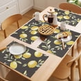 thumbnail image 5 of Summer Yellow Lemon Placemats Set of 4 Watercolor Botanical Modern Art Place Mats Indoor Wipeable Table Mats Washable Cloth Dining Table Placemats for Kitchen Holiday Party Home Decor 13x19 Inch, 5 of 9