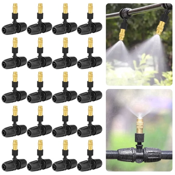 20pcs Brass Misting Nozzles, EEEkit Outdoor Cooling Misting System Sprayer Heads for Patio Garden Greenhouse