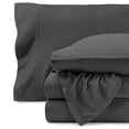thumbnail image 1 of Bare Home Cozy Fleece Sheet Set - Extra Plush Polar Fleece - Deep Pocket - California King, Gray, 1 of 8