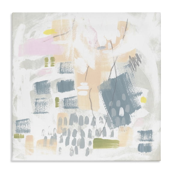 Stupell Industries Contemporary Pastel Patterned Expression Canvas Art, 17 x 17, by June Erica Vess