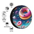 thumbnail image 4 of Naloa Starry Sky Colorful Donut PVC Leather Spare Tire Wheel Cover for Car Truck SUV Camper Trailer Universal Fit many size14 inch, 4 of 6