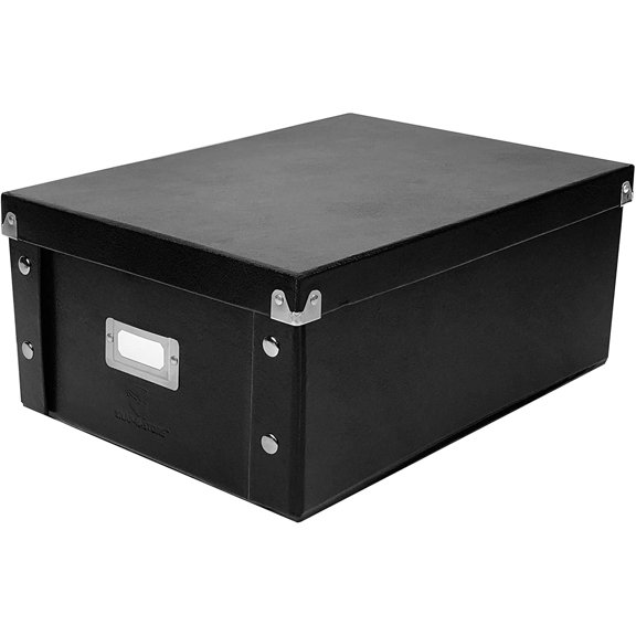 Snap-N-Store Double Wide CD Storage Box, Black, 2 PK
