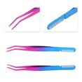 thumbnail image 3 of Unique Bargains 1 Pc Comb Eyelashes Tweezers for Bathroom Gradient Blue Purple Stainless Steel, 3 of 6