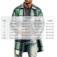 thumbnail image 6 of Mineart Men's Plaid Trench Coat Lapel Collar Mid Long Jacket Winter Outwear, 6 of 6