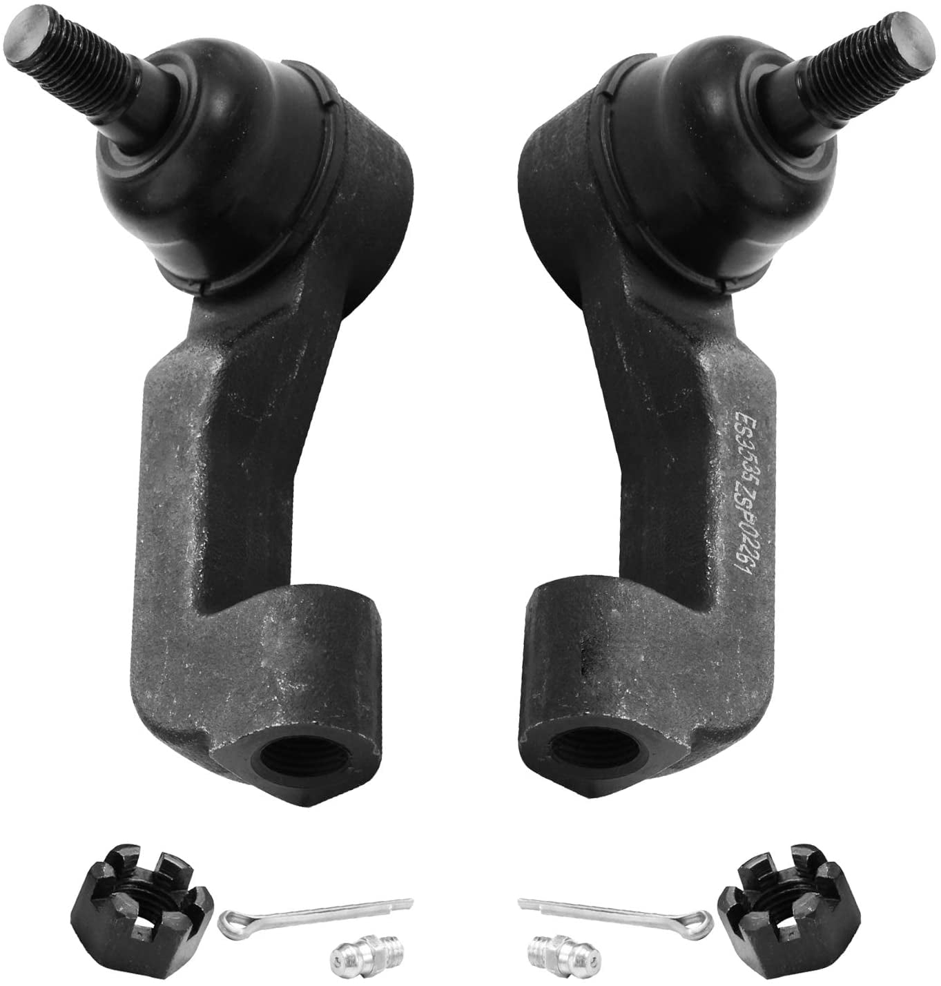 Detroit Axle - Front End 12pc Suspension Kit for Jeep Liberty 2002 2003 2004, Upper 2 Control Arms w/Ball Joints Inner & Outer 4 Tie Rods 2 Boots 2 Sway Bars Replacement 2.4L & 3.7L