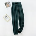 thumbnail image 2 of Lmnyox Summer Casual Drawstring Pants for Women Flowy Straight Leg Trousers Lightweight Lounge Pants, 2 of 6