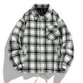 thumbnail image 4 of Aloohaidyvio George Flannel Shirt for Men Long Sleeve Regular Fit Button Down Casual Plaid Shirt, 4 of 5