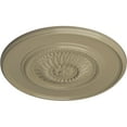 thumbnail image 3 of 41 1/8"OD x 2 1/2"P Large Floral Ceiling Medallion, Hand-Painted Gobi Desert, 3 of 6