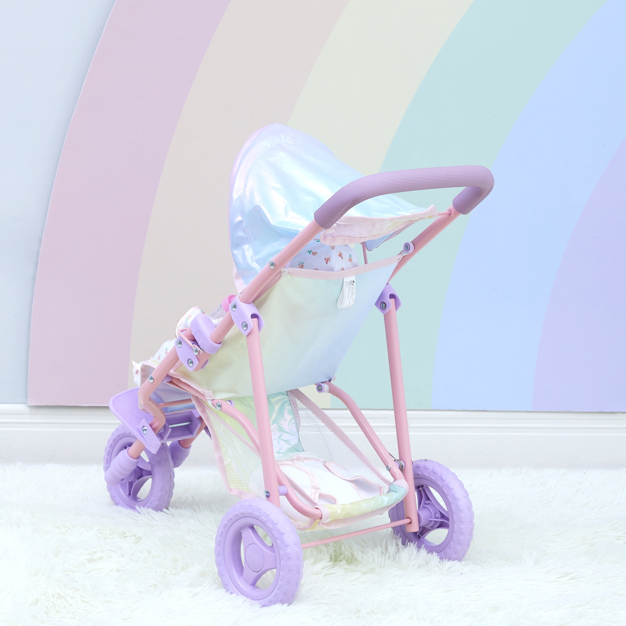 Olivia's Little World Baby Doll Jogging Stroller Buggy Iridescent Color OL-00016