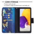 thumbnail image 3 of Feishell Galaxy A53 5G Case Zipper Purse Embossed Pattern Premium Leather Wallet Cover Flip Stand Card Slots Holder Magnetic with Wrist Strap Case for Samsung Galaxy A53 5G, Gold Butterfly, 3 of 8