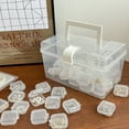 thumbnail image 3 of PHONIUSER 10Pieces/set Plastic Storage Containers Box with Hinged Lids Transparent Case, 3 of 10