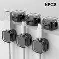 thumbnail image 2 of Desk with Storage Magnetic Cable Clips 6pcs Charging Cable Magnetic Cable Organiser Storage Stand Cable Stand Self-Adhesive Cable Organiser For Desk Bedside Table Charging Cable, 2 of 2