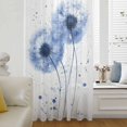 thumbnail image 6 of Blue Dandelion Sheer Curtains 63 Inches Long, Contemporary Simple Watercolor Floral Light Filering Curtains, Breathable Simi Curtain Privacy Drapes for Living Room Bedroom Window Treatment, 6 of 9