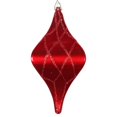 thumbnail image 1 of Vickerman MT198403D 8 in. Red Candy Glitter Net Drop Ornament, 1 of 1