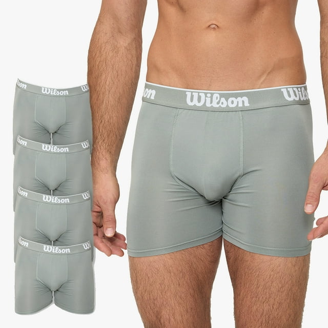 Bóxer Wilson Pack 4 Caballero Liso Transpirable