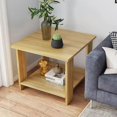 thumbnail image 2 of Mesita de noche sencilla, mesitas de noche de madera maciza, mesa de noche de doble capa, sofá para sala de estar, mesa auxiliar, muebles modernos para dormitorio y hogar, 2 of 4