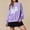 Purple, variant on Halloween Sweatshirts Women Cute Embroidery Graphic Pullover Shirt Fun Hey Boo Long Sleeve Round Neck Pullover Top Women Soft Lightweight Fall Tops Daily Travel Party Outfits, White XL