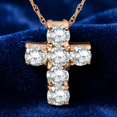 thumbnail image 4 of Pompeii 1ct Diamond Cross Pendant 14K Yellow Gold 1/2" Tall (G,I2), 4 of 6