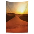 thumbnail image 3 of Ambesonne Desert Tablecloth Rectangular Table Cover, Footprints on Sand Dunes, 60"x90", Dark Orange Yellow, 3 of 4