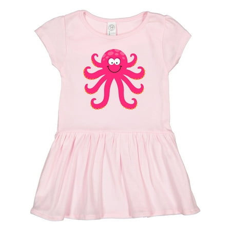 

Inktastic Octopus Sea Creature Pink Girls Gift Toddler Girl Dress