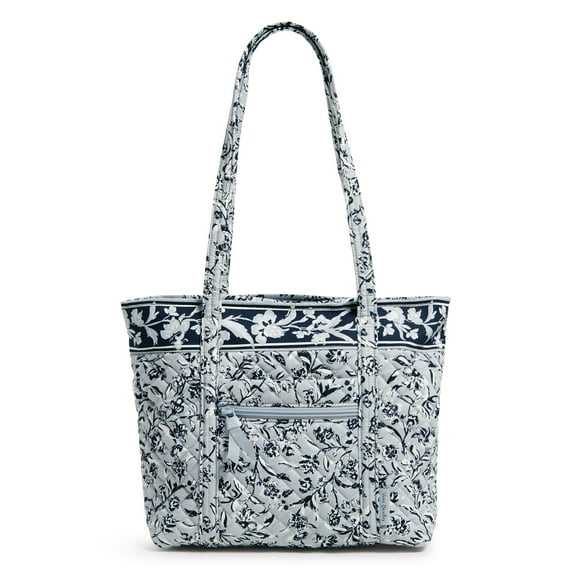 Vera Bradley by Women's Cotton Perennials Tote Handbag, Gray