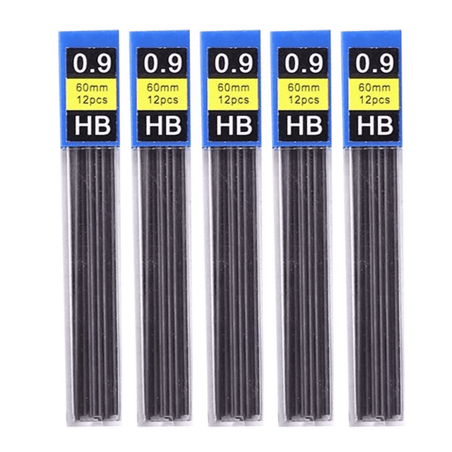 5Pcs/Set Pencil Lead Refill, Pencil Refill Office Writing Accessories Pencil Student Stationery Pencil Refills(0.9mm)