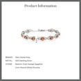 thumbnail image 5 of Gem Stone King 9.65 Ct Oval Orange Sapphire 925 Sterling Silver Bracelet for Women, 5 of 5
