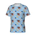 thumbnail image 5 of Vsdgher Sea Turtle Print Men's Dry Fit Mesh Athletic Shirts Moisture Wicking Tennis T-Shirt Tops, 5 of 9